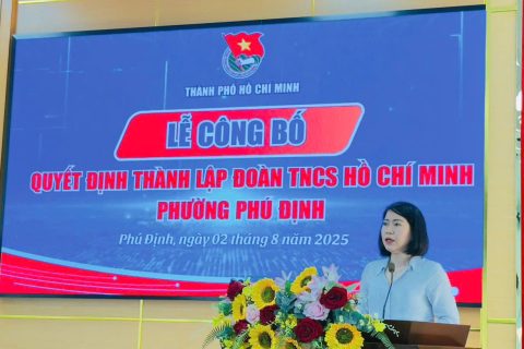 Công bố quyết định thành lập Đoàn TNCS Hồ Chí Minh phường Phú Định